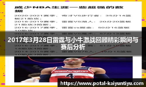 2017年3月28日雷霆与小牛激战回顾精彩瞬间与赛后分析